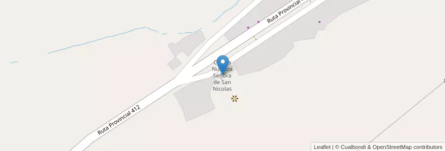 Mapa de ubicacion de Capilla Nuestra Señora de San Nicolas en Arjantin, San Juan, Şili, Iglesia.