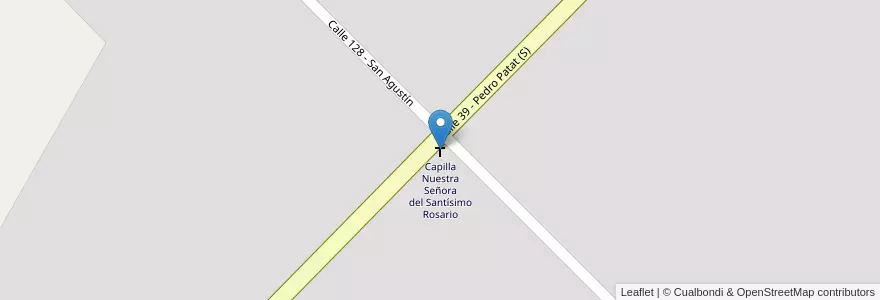 Mapa de ubicacion de Capilla Nuestra Señora del Santísimo Rosario en アルゼンチン, コルドバ州, Departamento Colón, Pedanía Cañas, Municipio De Colonia Caroya, Colonia Caroya.