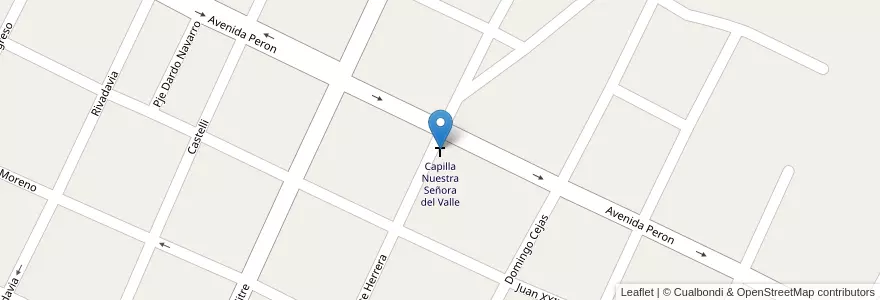 Mapa de ubicacion de Capilla Nuestra Señora del Valle en Arjantin, Santiago Del Estero, Departamento Copo.