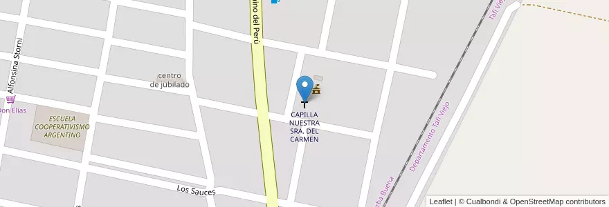 Mapa de ubicacion de CAPILLA NUESTRA SRA. DEL CARMEN en アルゼンチン, トゥクマン州, Departamento Yerba Buena, Cebil Redondo.