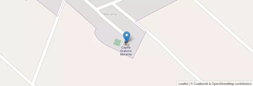 Mapa de ubicacion de Capilla Oratorio Morante en Argentinien, Santa Fe, Departamento Constitución, Municipio De Godoy, Morante.