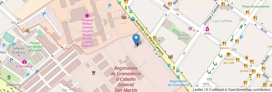 Mapa de ubicacion de Capilla, Palermo en アルゼンチン, Ciudad Autónoma De Buenos Aires, ブエノスアイレス, Comuna 14.