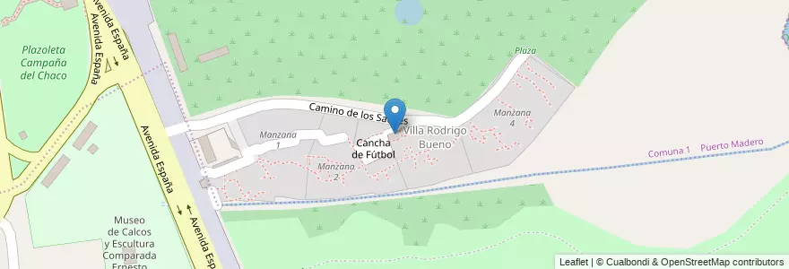 Mapa de ubicacion de Capilla, Puerto Madero en 阿根廷, Ciudad Autónoma De Buenos Aires, Comuna 1, 布宜诺斯艾利斯.