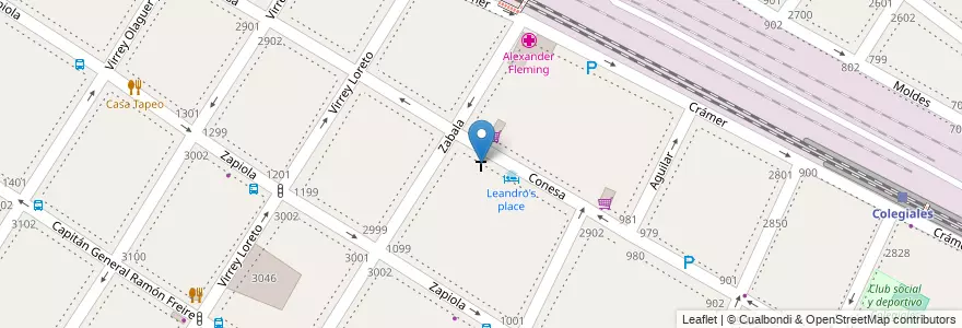 Mapa de ubicacion de Capilla sagrada familia de Nazareth, Colegiales en アルゼンチン, Ciudad Autónoma De Buenos Aires, ブエノスアイレス, Comuna 13.