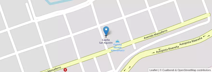 Mapa de ubicacion de Capilla San Agustín en アルゼンチン, フォルモサ州, Departamento Formosa, Municipio De Formosa, Formosa.