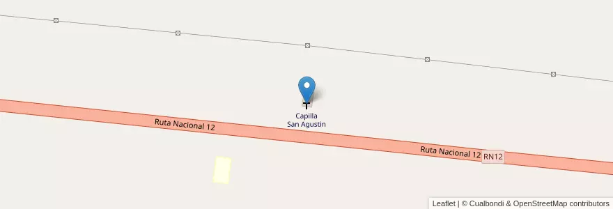 Mapa de ubicacion de Capilla San Agustin en 阿根廷, Corrientes, Departamento Goya, Municipio De Goya.