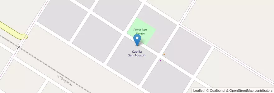 Mapa de ubicacion de Capilla San Agustín en آرژانتین, استان بوئنوس آیرس, Partido De Carmen De Areco, Gouin.
