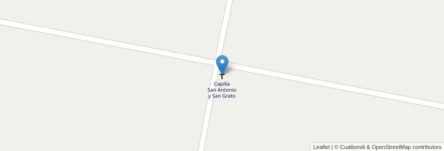 Mapa de ubicacion de Capilla San Antonio y San Grato en Аргентина, Кордова, Departamento San Justo, Pedanía Libertad.