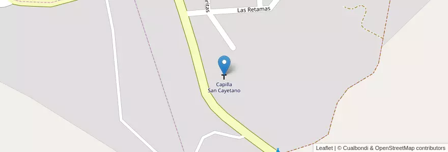 Mapa de ubicacion de Capilla San Cayetano en آرژانتین, Córdoba, Departamento Punilla, Pedanía San Roque, Municipio De Cabalango, Cabalango.