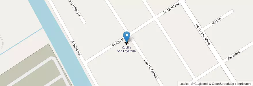 Mapa de ubicacion de Capilla San Cayetano en Arjantin, Buenos Aires, Partido De Tigre, Dique Luján.
