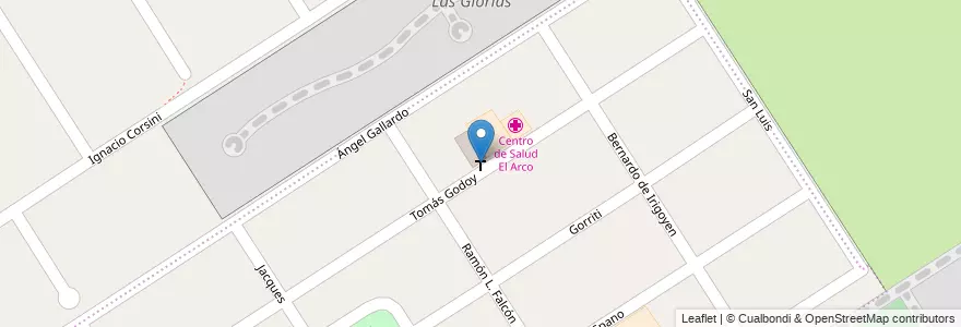 Mapa de ubicacion de Capilla San Cayetano Barrio El Arco en Arjantin, Buenos Aires, Partido De Tigre, Benavídez.