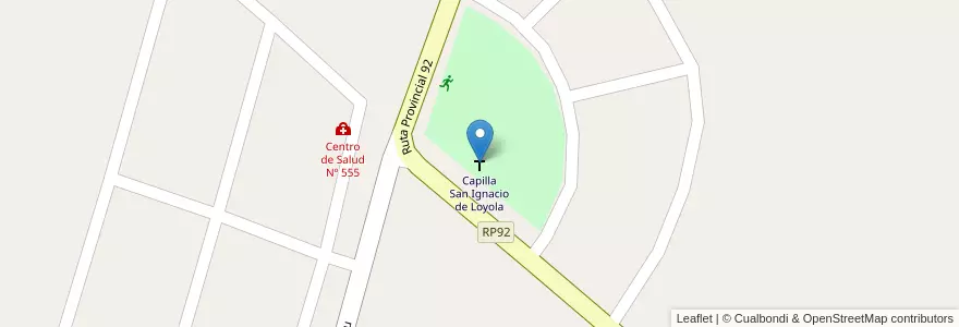 Mapa de ubicacion de Capilla San Ignacio de Loyola en アルゼンチン, チリ, メンドーサ州, Departamento Tunuyán, Distrito Campo De Los Andes.