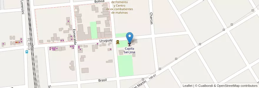 Mapa de ubicacion de Capilla San Jose en 阿根廷, 布宜诺斯艾利斯省, Partido De San Vicente.