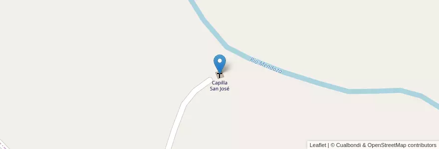 Mapa de ubicacion de Capilla San José en Аргентина, Чили, Мендоса, Departamento Lavalle.