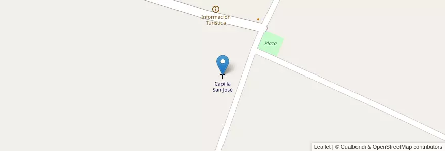 Mapa de ubicacion de Capilla San José en الأرجنتين, Córdoba, Departamento San Alberto, Pedanía Nono, Comuna De Las Calles.
