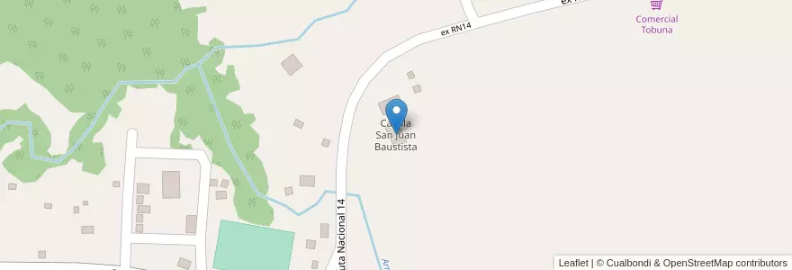 Mapa de ubicacion de Capilla San Juan Baustista en アルゼンチン, ミシオネス州, Departamento San Pedro, Municipio De San Pedro.