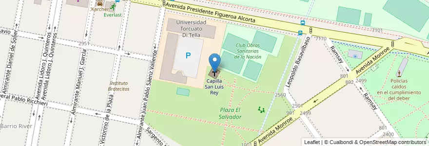 Mapa de ubicacion de Capilla San Luis Rey, Belgrano en Argentina, Ciudad Autónoma De Buenos Aires, Buenos Aires, Comuna 13.