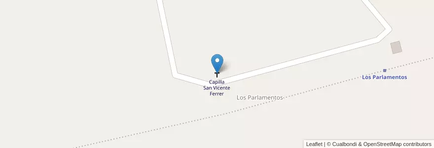 Mapa de ubicacion de Capilla San Vicente Ferrer en Argentinië, Chili, Mendoza, Distrito El Nihuil, Departamento San Rafael.