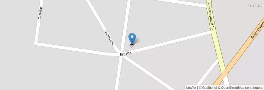 Mapa de ubicacion de Capilla Santa Ana en آرژانتین, استان بوئنوس آیرس, Partido De Cañuelas, Gobernador Udaondo.