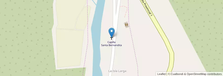 Mapa de ubicacion de Capilla Santa Bernandita en Argentina, Catamarca, Departamento Ambato, Municipio De La Puerta, La Isla Larga.