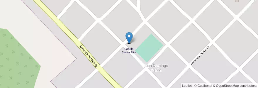 Mapa de ubicacion de Capilla Santa Rita en アルゼンチン, ミシオネス州, Departamento San Ignacio, Municipio De San Ignacio.