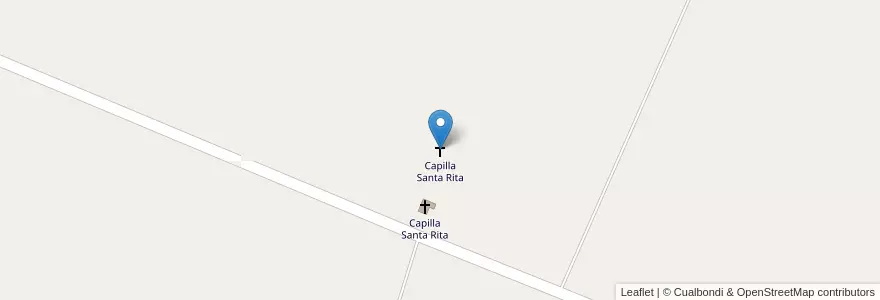 Mapa de ubicacion de Capilla Santa Rita en 阿根廷, Chaco, Departamento Comandante Fernández, Municipio De Presidencia Roque Sáenz Peña.