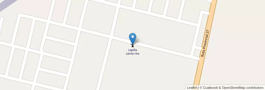 Mapa de ubicacion de capilla santa rita en アルゼンチン, コリエンテス州, Departamento Goya, Municipio De Goya.