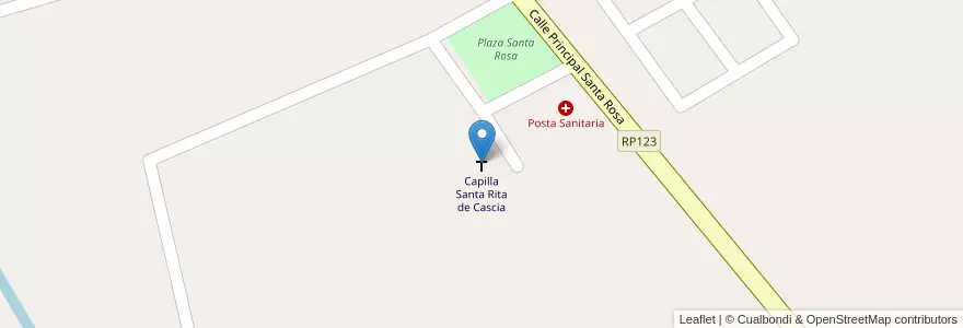 Mapa de ubicacion de Capilla Santa Rita de Cascia en الأرجنتين, Catamarca, Departamento Tinogasta, Municipio De Tinogasta.