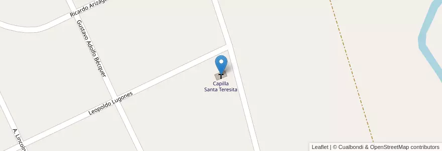 Mapa de ubicacion de Capilla Santa Teresita en Argentina, Provincia Di Buenos Aires, Partido De Escobar, El Cazador.