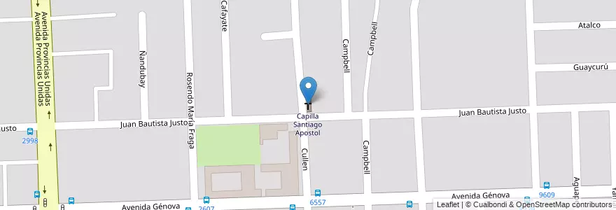 Mapa de ubicacion de Capilla Santiago Apostol en Arjantin, Santa Fe, Departamento Rosario, Municipio De Rosario, Rosario.
