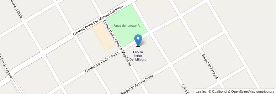 Mapa de ubicacion de Capilla Señor Del Milagro en Argentina, Buenos Aires, Partido De Almirante Brown, Ministro Rivadavia.