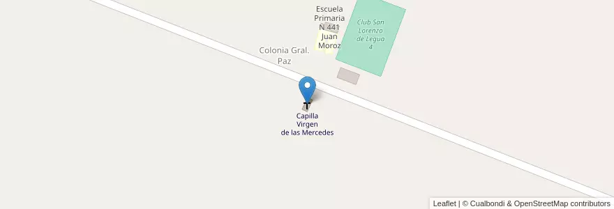 Mapa de ubicacion de Capilla Virgen de las Mercedes en Argentina, Chaco, Departamento Quitilipi, Municipio De Quitilipi.