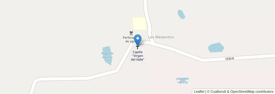 Mapa de ubicacion de Capilla "Virgen del Valle" en Аргентина, Кордова, Departamento Pocho, Pedanía Represa.