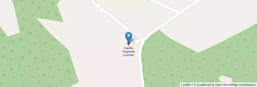 Mapa de ubicacion de Capilla Virgende Lourdes en Argentina, Misiones, Departamento Guaraní, Municipio De El Soberbio.