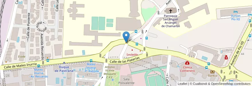 Mapa de ubicacion de Capitán Bar en Espanha, Comunidade De Madrid, Comunidade De Madrid, Área Metropolitana De Madrid Y Corredor Del Henares, Madrid.