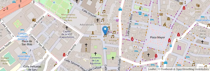 Mapa de ubicacion de Capitolium en Испания, Кастилия И Леон, Саламанка, Campo De Salamanca, Саламанка.