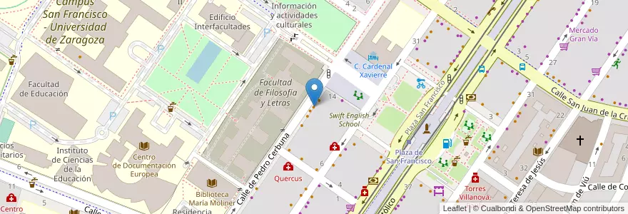 Mapa de ubicacion de Capone en إسبانيا, أرغون, سرقسطة, Zaragoza, سرقسطة.