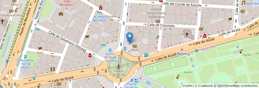 Mapa de ubicacion de Cappuccino Grand Café en España, Comunidad De Madrid, Comunidad De Madrid, Área Metropolitana De Madrid Y Corredor Del Henares, Madrid.