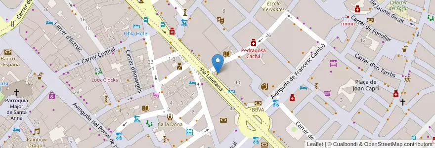 Mapa de ubicacion de Cappukccino en Испания, Каталония, Барселона, Барселонес, Барселона.