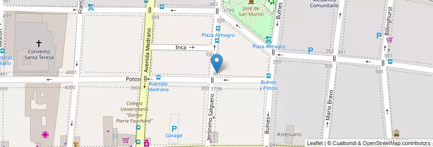 Mapa de ubicacion de Capriccci, Almagro en アルゼンチン, Ciudad Autónoma De Buenos Aires, Comuna 5, ブエノスアイレス.