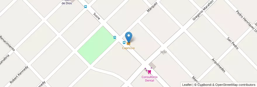 Mapa de ubicacion de Capriccio en Arjantin, Buenos Aires, Partido De Malvinas Argentinas, Villa De Mayo.