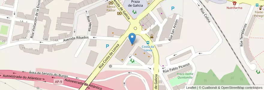 Mapa de ubicacion de Caprice en España, Galicia / Galiza, A Coruña, A Coruña, Culleredo.