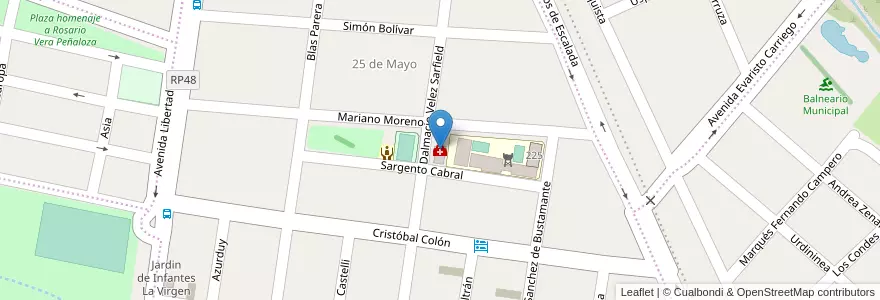 Mapa de ubicacion de CAPs 25 De Mayo 4 en Argentinië, Jujuy, Departamento Palpalá, Municipio De Palpalá.
