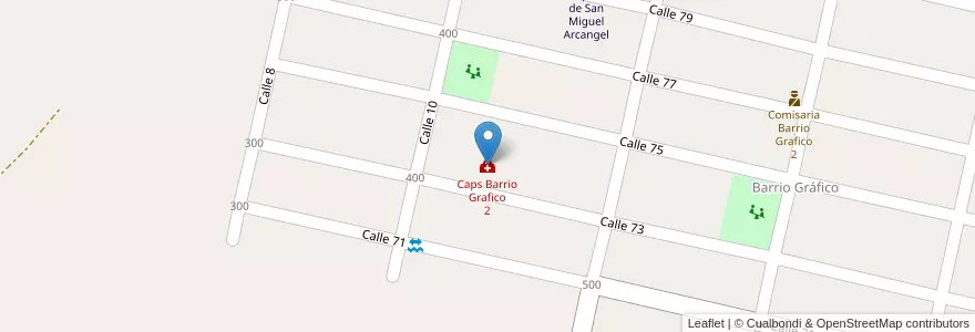 Mapa de ubicacion de Caps Barrio Grafico 2 en Arjantin, Tucumán, Departamento Tafí Viejo, Las Talitas.