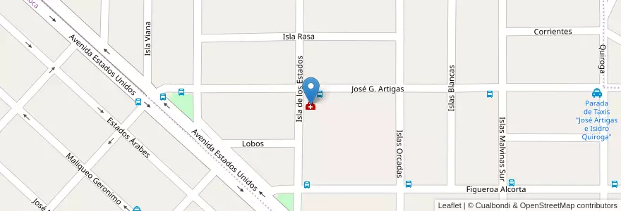 Mapa de ubicacion de CAPS Centro de Atención Primaria de Salud "Barrio José Fuchs" en Argentine, Chili, Chubut, Departamento Escalante, Comodoro Rivadavia.