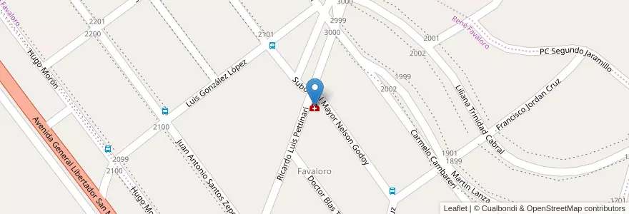 Mapa de ubicacion de CAPS Centro de Atención Primaria de Salud "Barrio René Favaloro" en Аргентина, Чубут, Departamento Escalante, Comodoro Rivadavia.