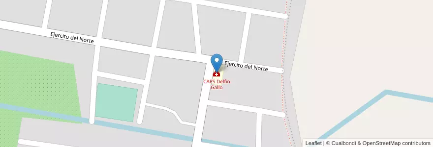 Mapa de ubicacion de CAPS Delfin Gallo en Arjantin, Tucumán, Departamento Cruz Alta, Municipio De Delfín Gallo.