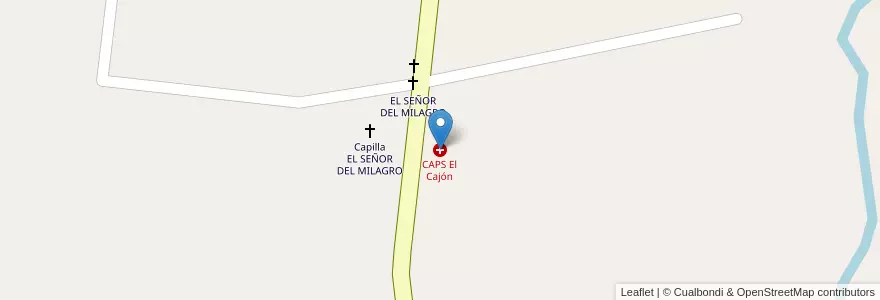 Mapa de ubicacion de CAPS El Cajón en Argentinië, Tucumán, Departamento Burruyacú, Municipio De Benjamín Aráoz Y El Tajamar.