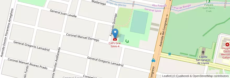 Mapa de ubicacion de CAPs Gral. Savio 4 en Arjantin, Jujuy, Departamento Palpalá, Municipio De Palpalá.