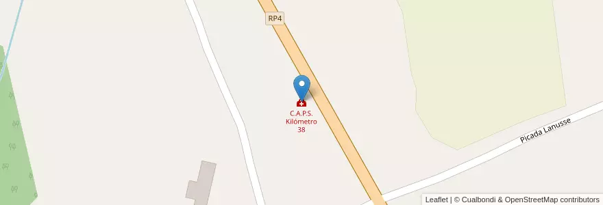 Mapa de ubicacion de C.A.P.S. Kilómetro 38 en アルゼンチン, ミシオネス州, Departamento Leandro N. Alem, Municipio De Leandro N. Alem.